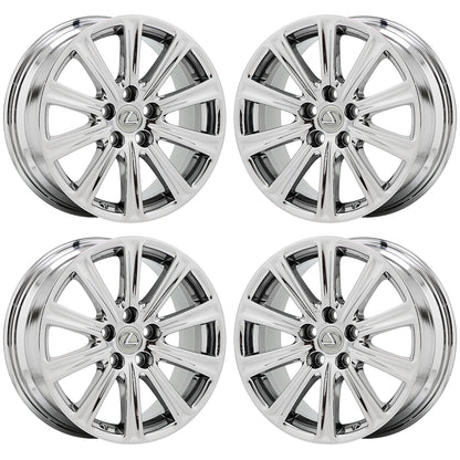 17" Lexus NX200 NX300 NX300H Bright Chrome wheels rims Factory OEM set 4 74326