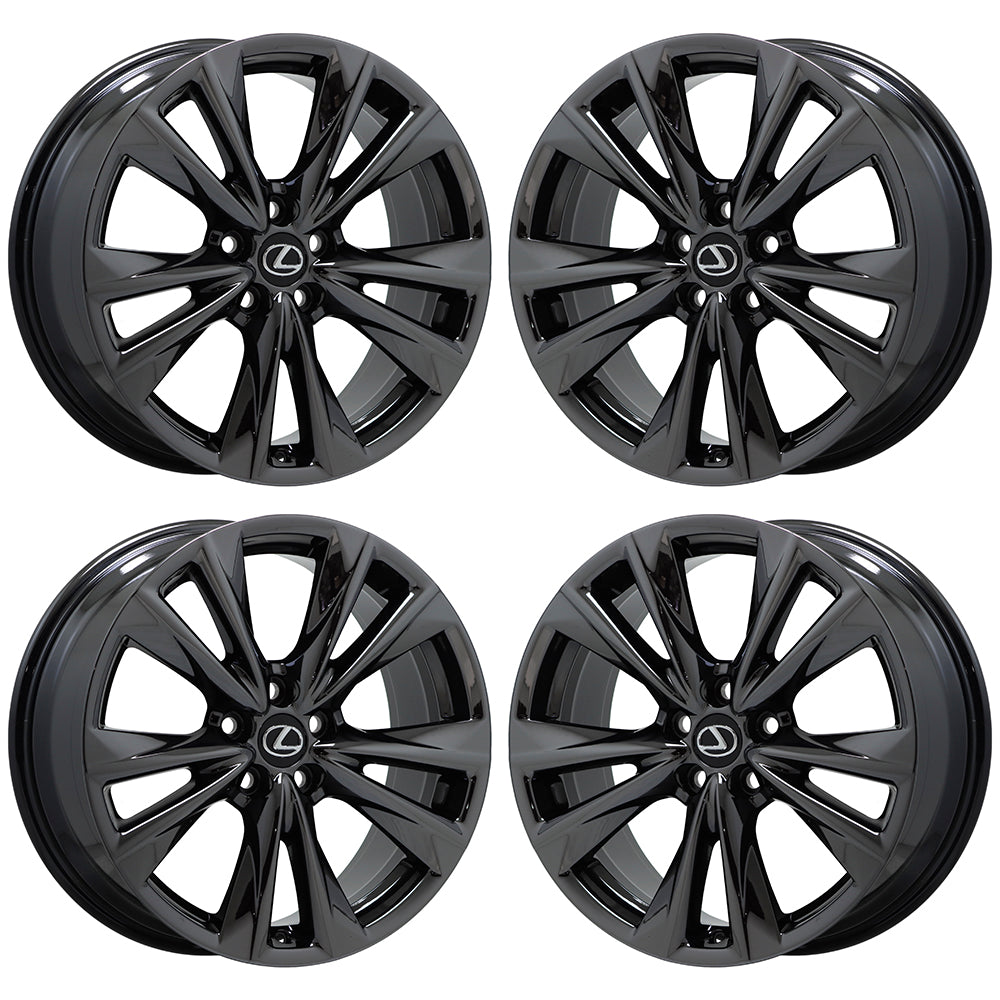 19" Lexus ES350 Black Chrome wheels rims Factory OEM set 74377 EXCHANGE