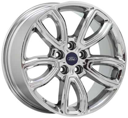 18" Ford Explorer Bright Chrome wheels Factory OEM set 10265 EXCHANGE