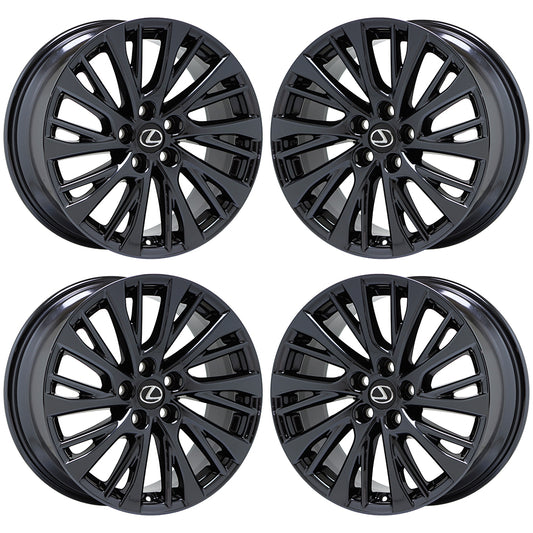 18" Lexus ES350 Black Chrome wheels rims Factory OEM set 74376