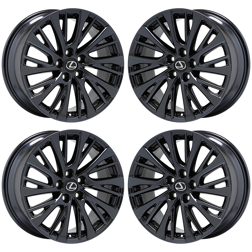 18" Lexus ES350 Black Chrome wheels rims Factory OEM set 74376 EXCHANGE
