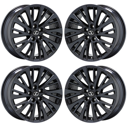18" Lexus ES350 Black Chrome wheels rims Factory OEM set 74376