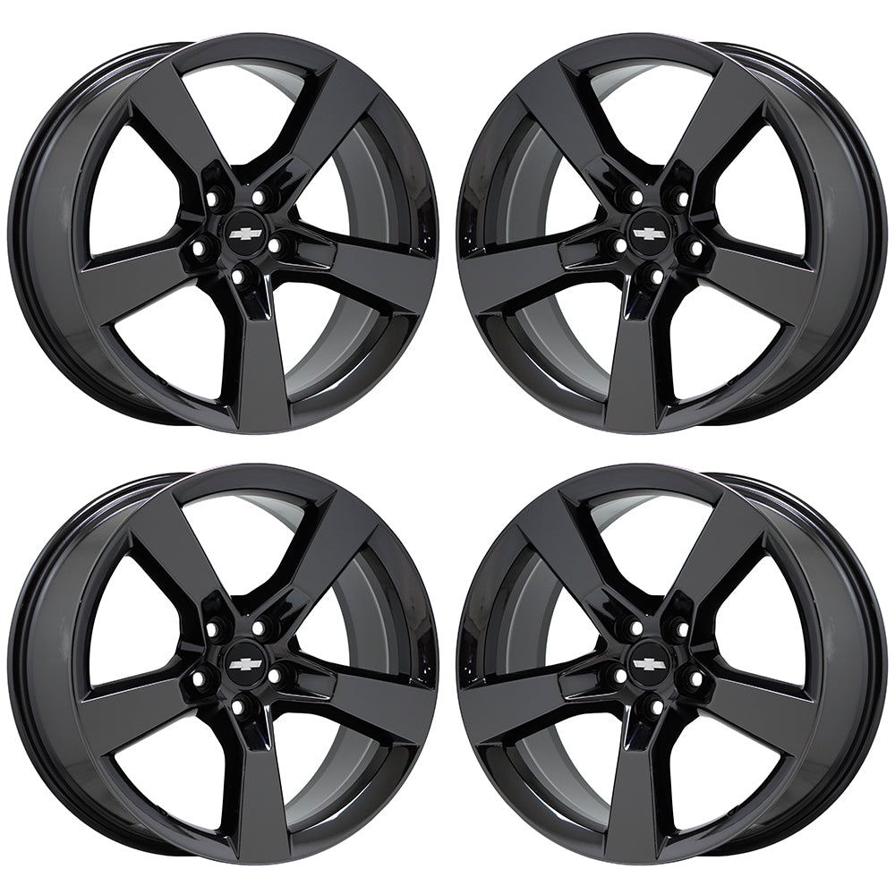 20x8 20x9 Camaro SS Black Chrome wheels rims Factory OEM GM set 4 5443 5445