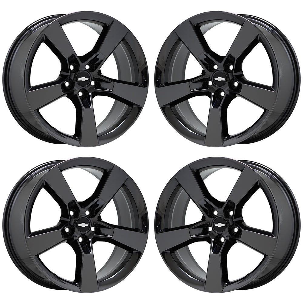 20x8 20x9 Camaro SS Black Chrome wheels rims Factory OEM GM set 4 5443 5445