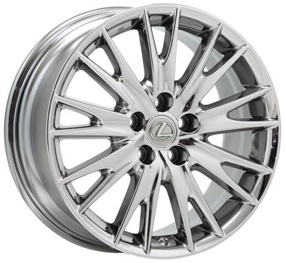 18" Lexus GS350 GS450 Bright Chrome wheel rim Factory OEM set 4 74271 EXCHANGE