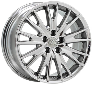 18" Lexus GS350 GS450 PVD Chrome wheel rim Factory OEM 74271 SET 4