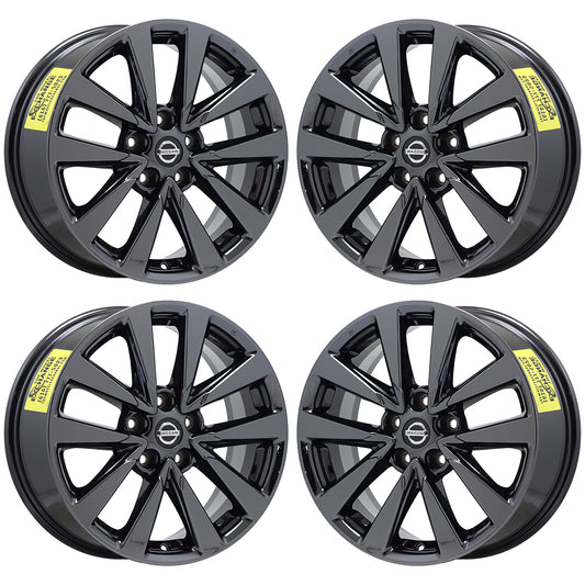 17" Nissan Altima Black Chrome wheels rims Factory OEM set 62719 EXCHANGE