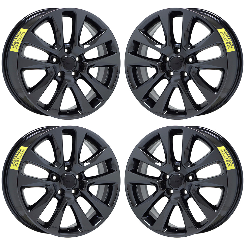 20" Jeep Grand Cherokee Black Chrome wheels rims Factory OEM set 9157 9168