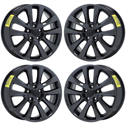 20" Jeep Grand Cherokee Black Chrome wheels rims Factory OEM set 9157 9168