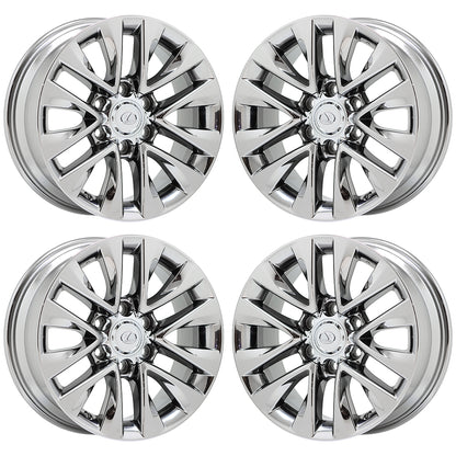 18" Lexus GX460 Bright Chrome wheels rims Factory OEM set 74297 EXCHANGE