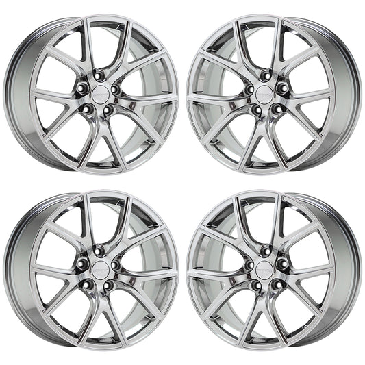 20" Jeep Grand Cherokee SRT Bright Chrome wheels rims Factory OEM set 9173
