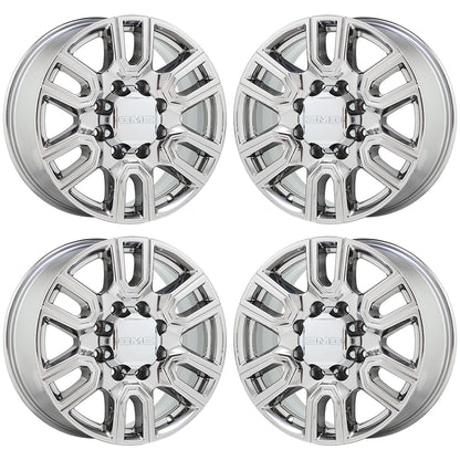20" GMC Sierra 2500 3500 Bright Chrome wheels rims Factory OEM set 5950 EXCHANGE