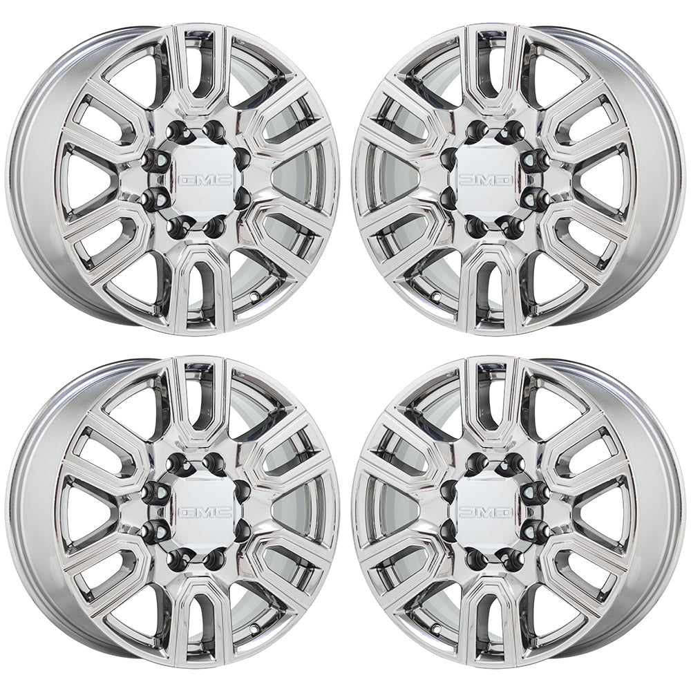 20" GMC Sierra 2500 3500 Bright Chrome wheels rims Factory OEM set 5950 EXCHANGE