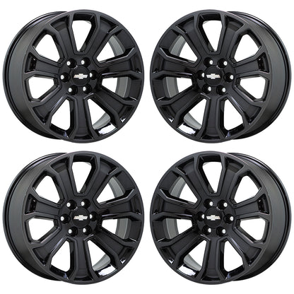22" Sierra Silverado 1500 Black Chrome wheels rims Factory OEM GM 5665