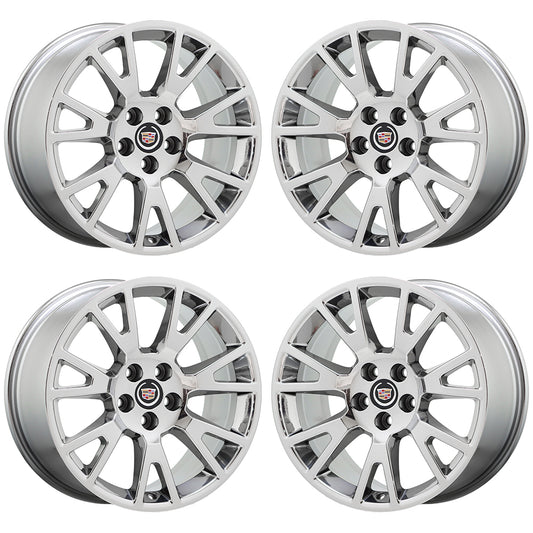 19" Cadillac CTS Coupe Bright Chrome wheels rims Factory OEM set 4671 EXCHANGE