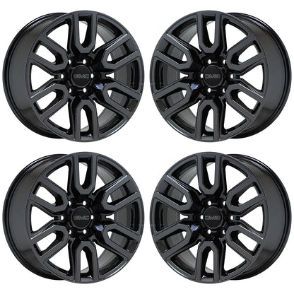 20" GMC Sierra Yukon 1500 Black Chrome wheels rims Factory OEM GM set 5914