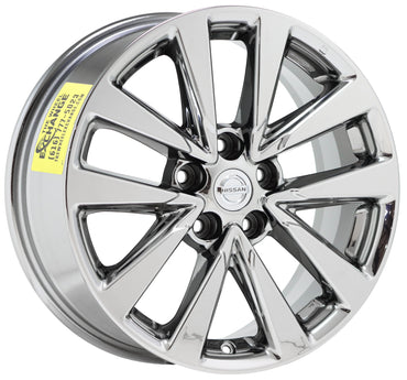 17" Nissan Altima Bright Chrome wheels rims Factory OEM set 4 62719