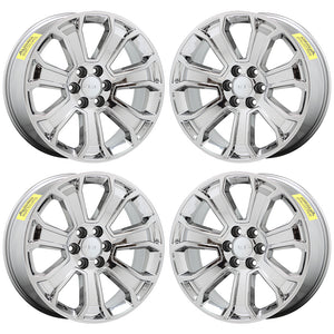 22" Sierra Silverado 1500 Bright Chrome wheels rims Factory OEM GM 5665 EXCHANGE