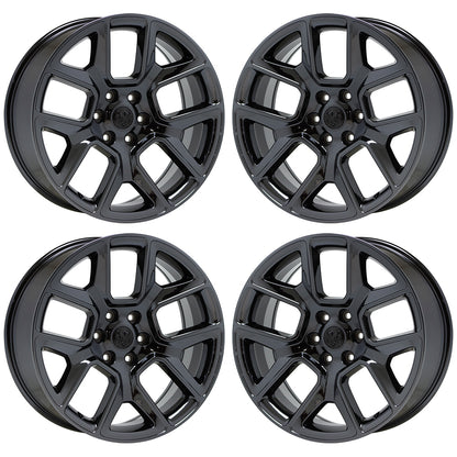 22" Dodge Ram 1500 Black Chrome wheels rims Factory OEM 2019-2023 set 4 2684