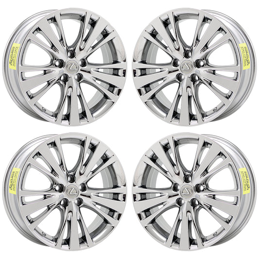 19" Lexus RX350 RX450 Bright Chrome wheels rims Factory OEM set 4 74254 EXCHANGE