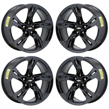 20x8.5" 20x9.5" Chevrolet Camaro RS Black Chrome wheels rims OEM set 5874 5878