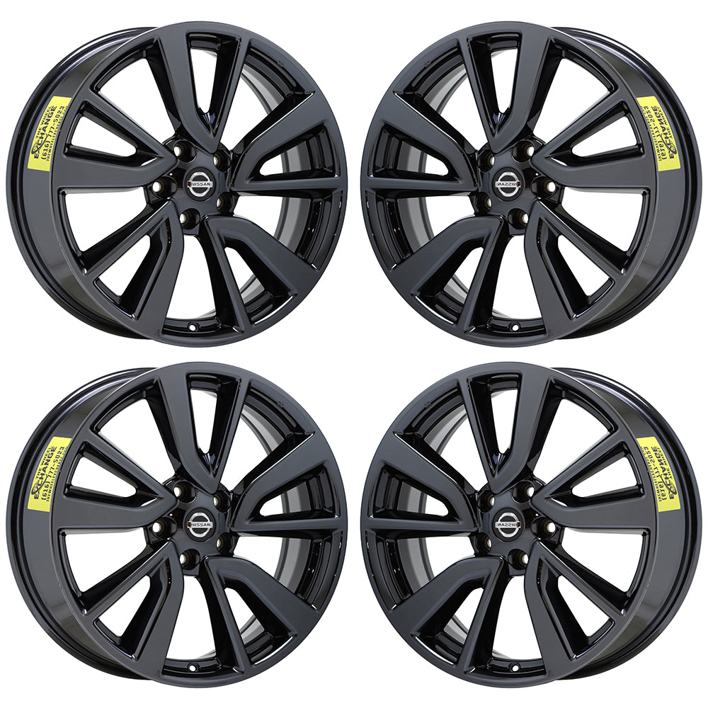19" Nissan Rogue Sport Black Chrome wheels rims Factory OEM set 62748 EXCHANGE
