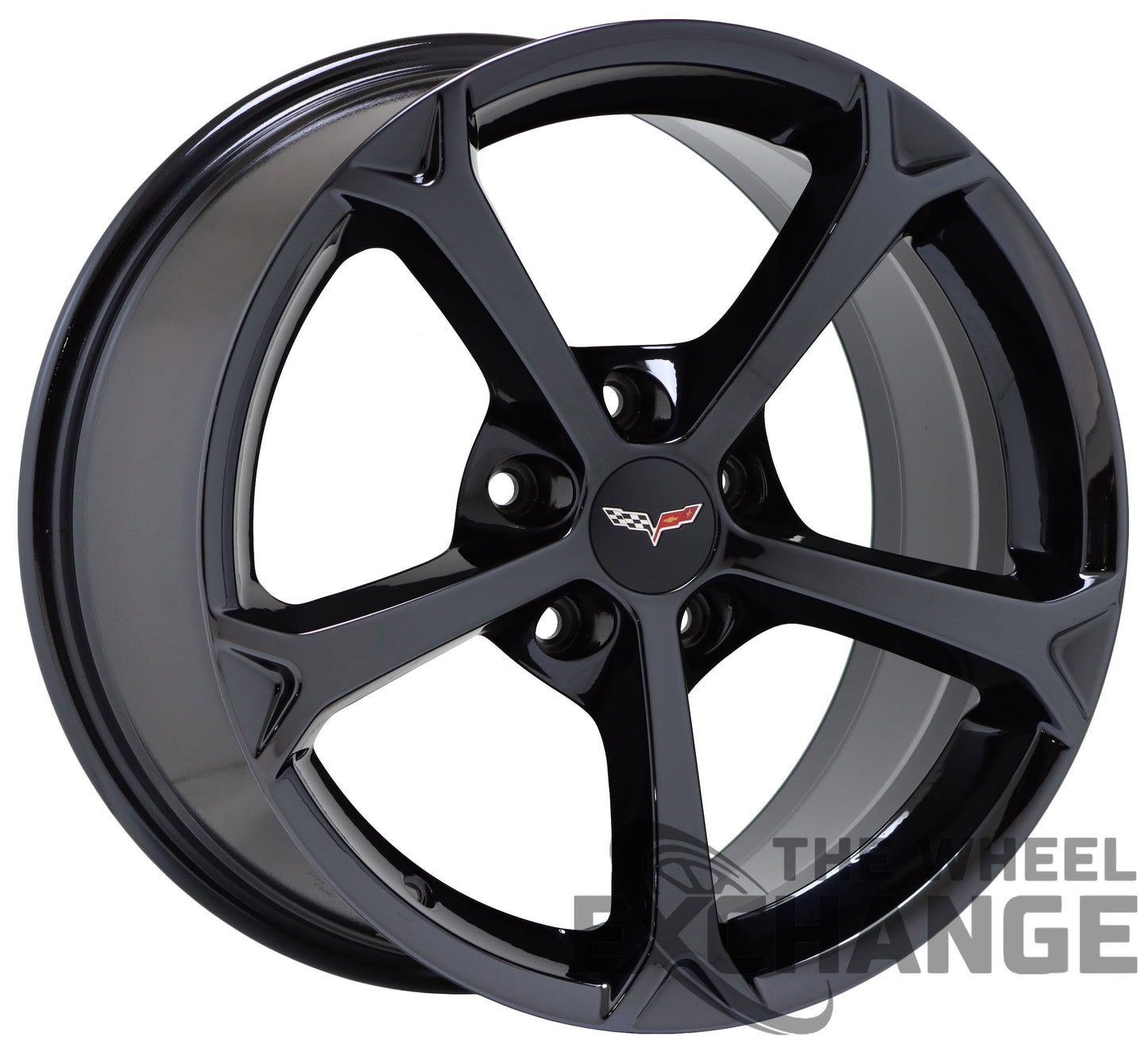 18x9.5" / 19x12" Corvette GS C6 Black Chrome wheels rims OEM 5460 5456 EXCHANGE