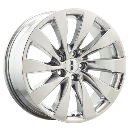 19" Lincoln MKS Bright Chrome wheels rims Factory OEM set 2009-2016 - 3928