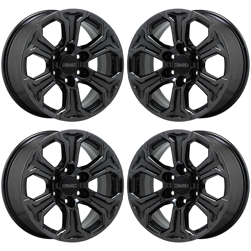 18" GMC Sierra Yukon 1500 Black Chrome wheels rims Factory OEM set 5910 EXCHANGE