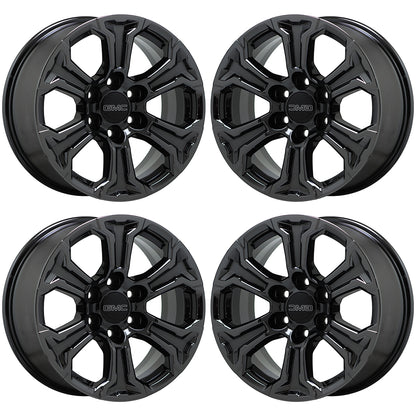 18" GMC Sierra Yukon 1500 Black Chrome wheels rims Factory OEM set 5910 EXCHANGE