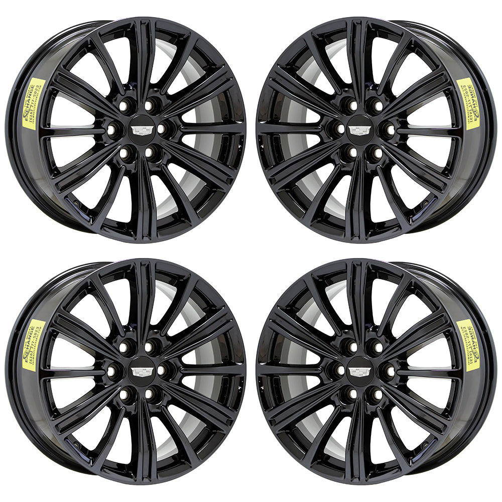 18" Cadillac XT5 XT6 Black Chrome wheels rims Factory OEM set 4798