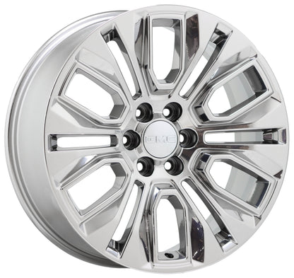 22" GMC Sierra 1500 Bright Chrome wheels rims Factory OEM set 5943 EXCHANGE