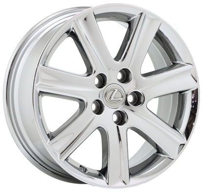 17" Lexus ES350 Bright Chrome wheels rims Factory OEM set 74190 EXCHANGE