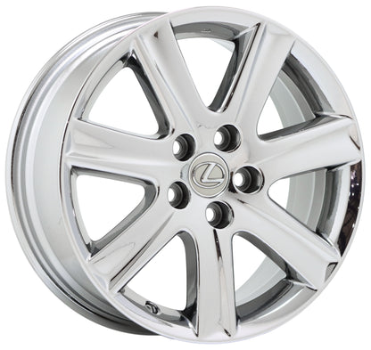 17" Lexus ES350 Bright Chrome wheels rims Factory OEM set 74190