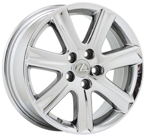 17" Lexus ES350 Bright Chrome wheels rims Factory OEM set 74190