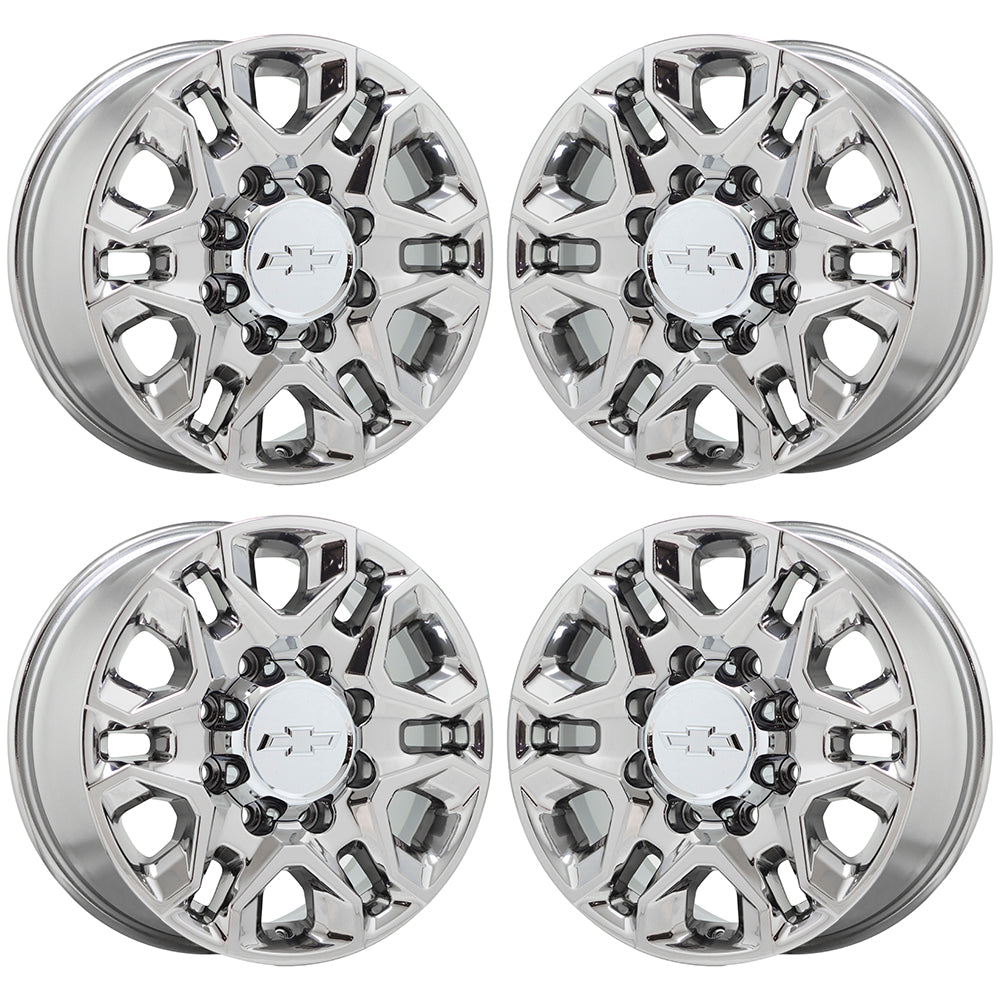 18" Silverado 2500 3500 Bright Chrome wheels rims Factory OEM set 5959 EXCHANGE