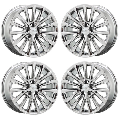 19" Cadillac CT5 CT6 Bright Chrome wheels rims Factory OEM 2020-2024 set 4842