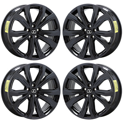 20" Lexus RX350 RX450 Black Chrome wheels rims Factory OEM set 4 74338