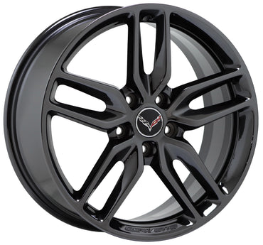 19x8.5 20x10" Corvette C7 Z51 Black Chrome wheels rims Factory OEM set 5635 5641