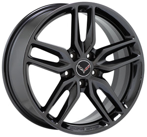 EXCHANGE 19x8.5" 20x10" Corvette Black Chrome wheels rims set 5635 5641