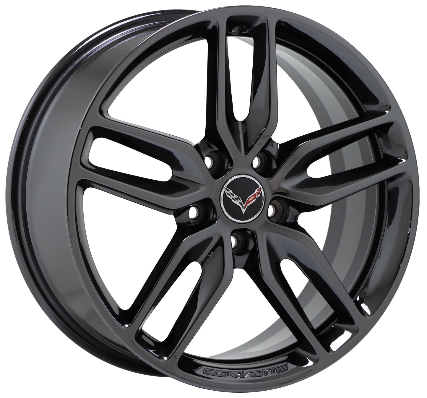 19x8.5" 20x10" Corvette Black Chrome wheels rims set 5635 5641 EXCHANGE