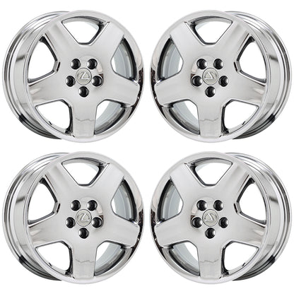 18" Lexus LS430 Bright Chrome wheels rims Factory OEM set 74179 EXCHANGE