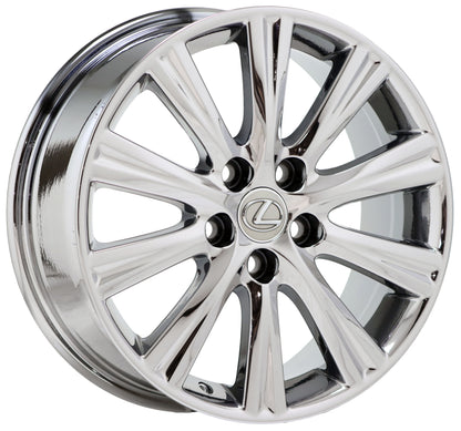 17" Lexus ES350 Bright Chrome wheels rims Factory OEM 74191 EXCHANGE