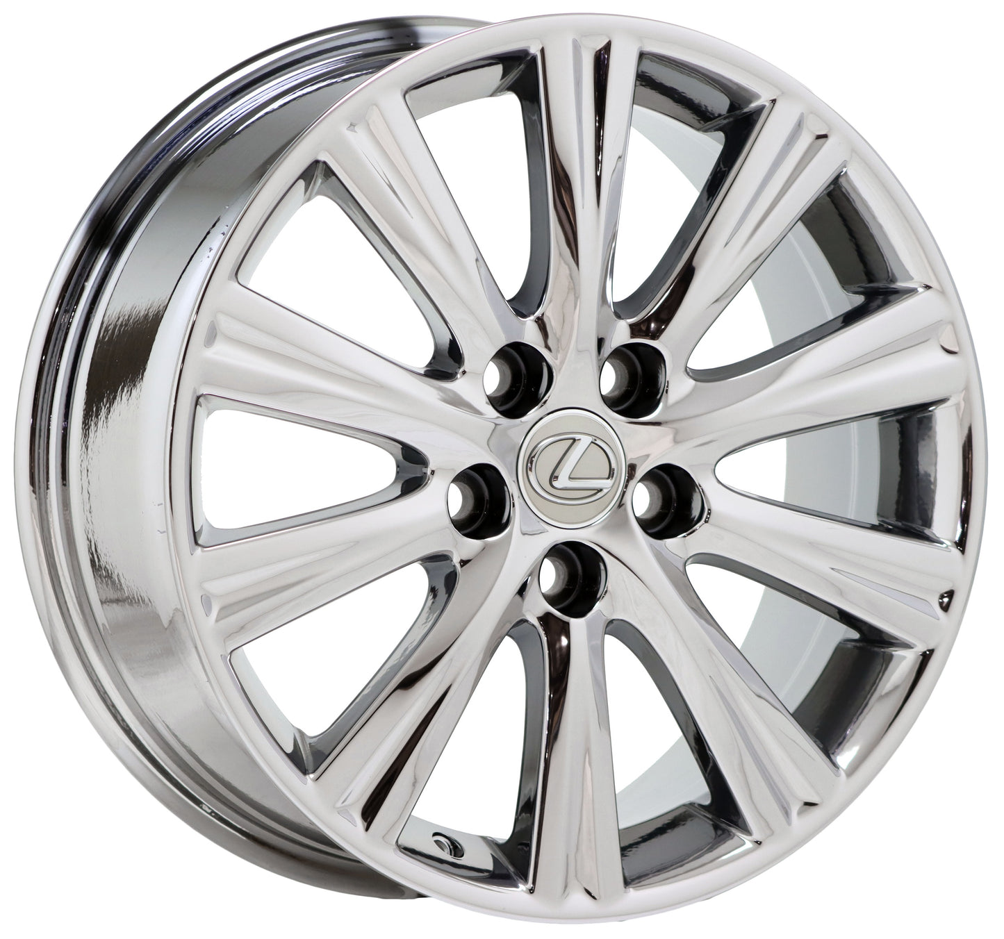 17" Lexus ES350 Bright Chrome wheels rims Factory OEM set 74191