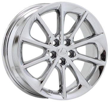 17" Lexus CT200H Bright Chrome wheels rims Factory OEM set 4 74257