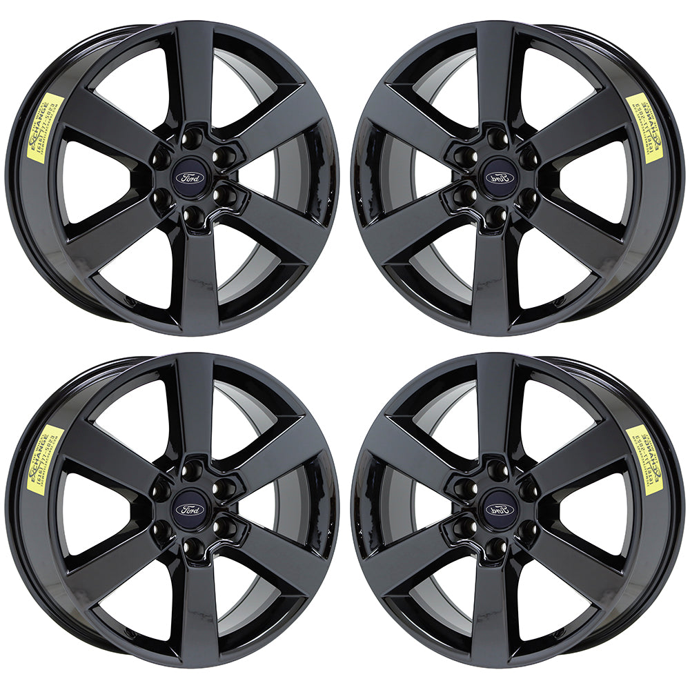 20" Ford F150 Truck Black Chrome wheels rims Factory OEM set 4 10005
