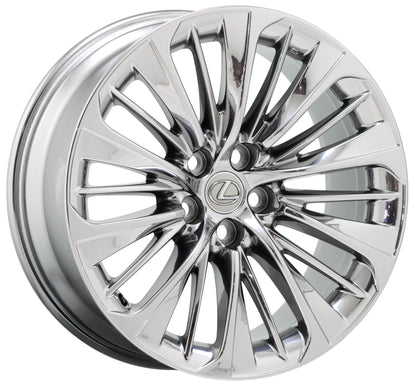 20" Lexus LS500 LS500h Bright Chrome wheel rim OEM 74370 single