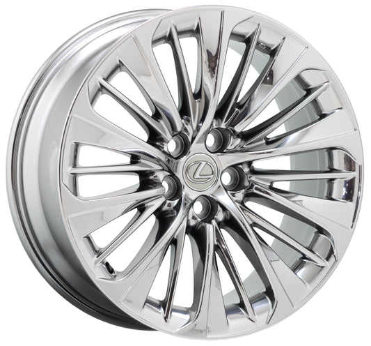 20" Lexus LS500 LS500h Bright Chrome wheel rim OEM single 74370 EXCHANGE