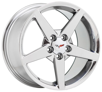 18x8.5 19x10 Corvette C6 Bright Chrome wheels Factory OEM 5208 5210 EXCHANGE