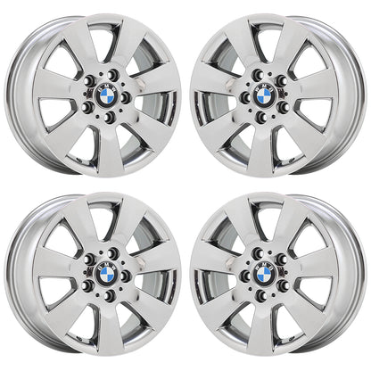 16" BMW 320 325 330 Bright Chrome wheels rims Factory OEM set 4 71498